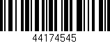 Código de barras (EAN, GTIN, SKU, ISBN): '44174545'