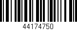 Código de barras (EAN, GTIN, SKU, ISBN): '44174750'