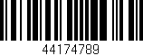 Código de barras (EAN, GTIN, SKU, ISBN): '44174789'