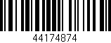 Código de barras (EAN, GTIN, SKU, ISBN): '44174874'