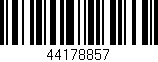 Código de barras (EAN, GTIN, SKU, ISBN): '44178857'
