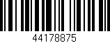 Código de barras (EAN, GTIN, SKU, ISBN): '44178875'