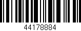 Código de barras (EAN, GTIN, SKU, ISBN): '44178884'