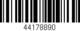 Código de barras (EAN, GTIN, SKU, ISBN): '44178890'
