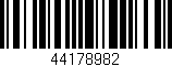 Código de barras (EAN, GTIN, SKU, ISBN): '44178982'