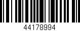 Código de barras (EAN, GTIN, SKU, ISBN): '44178994'