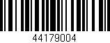 Código de barras (EAN, GTIN, SKU, ISBN): '44179004'