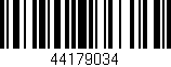 Código de barras (EAN, GTIN, SKU, ISBN): '44179034'