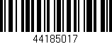 Código de barras (EAN, GTIN, SKU, ISBN): '44185017'