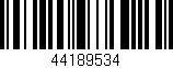 Código de barras (EAN, GTIN, SKU, ISBN): '44189534'