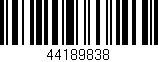 Código de barras (EAN, GTIN, SKU, ISBN): '44189838'