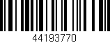 Código de barras (EAN, GTIN, SKU, ISBN): '44193770'