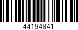 Código de barras (EAN, GTIN, SKU, ISBN): '44194841'