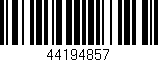 Código de barras (EAN, GTIN, SKU, ISBN): '44194857'