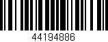 Código de barras (EAN, GTIN, SKU, ISBN): '44194886'