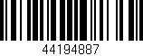 Código de barras (EAN, GTIN, SKU, ISBN): '44194887'