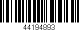 Código de barras (EAN, GTIN, SKU, ISBN): '44194893'