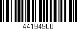 Código de barras (EAN, GTIN, SKU, ISBN): '44194900'