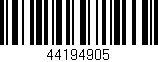 Código de barras (EAN, GTIN, SKU, ISBN): '44194905'