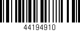 Código de barras (EAN, GTIN, SKU, ISBN): '44194910'