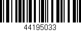 Código de barras (EAN, GTIN, SKU, ISBN): '44195033'