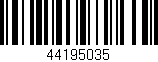 Código de barras (EAN, GTIN, SKU, ISBN): '44195035'