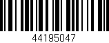 Código de barras (EAN, GTIN, SKU, ISBN): '44195047'