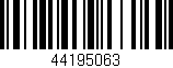 Código de barras (EAN, GTIN, SKU, ISBN): '44195063'