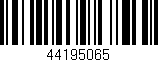 Código de barras (EAN, GTIN, SKU, ISBN): '44195065'