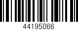 Código de barras (EAN, GTIN, SKU, ISBN): '44195066'