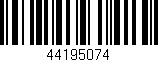 Código de barras (EAN, GTIN, SKU, ISBN): '44195074'