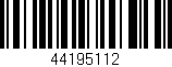 Código de barras (EAN, GTIN, SKU, ISBN): '44195112'