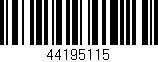 Código de barras (EAN, GTIN, SKU, ISBN): '44195115'