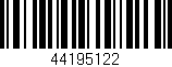Código de barras (EAN, GTIN, SKU, ISBN): '44195122'