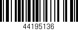 Código de barras (EAN, GTIN, SKU, ISBN): '44195136'