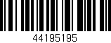Código de barras (EAN, GTIN, SKU, ISBN): '44195195'