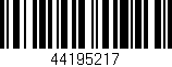 Código de barras (EAN, GTIN, SKU, ISBN): '44195217'