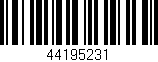 Código de barras (EAN, GTIN, SKU, ISBN): '44195231'