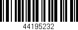Código de barras (EAN, GTIN, SKU, ISBN): '44195232'