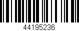 Código de barras (EAN, GTIN, SKU, ISBN): '44195236'