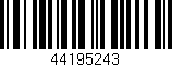 Código de barras (EAN, GTIN, SKU, ISBN): '44195243'