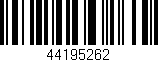 Código de barras (EAN, GTIN, SKU, ISBN): '44195262'