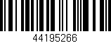 Código de barras (EAN, GTIN, SKU, ISBN): '44195266'
