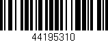 Código de barras (EAN, GTIN, SKU, ISBN): '44195310'