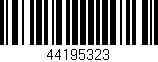 Código de barras (EAN, GTIN, SKU, ISBN): '44195323'