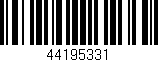Código de barras (EAN, GTIN, SKU, ISBN): '44195331'