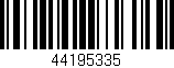 Código de barras (EAN, GTIN, SKU, ISBN): '44195335'