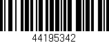 Código de barras (EAN, GTIN, SKU, ISBN): '44195342'