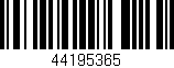 Código de barras (EAN, GTIN, SKU, ISBN): '44195365'