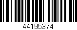 Código de barras (EAN, GTIN, SKU, ISBN): '44195374'